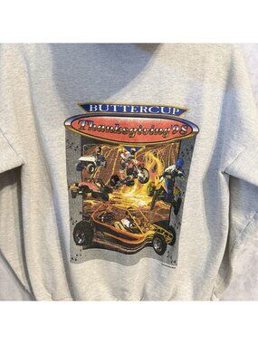 Vintage 90s Buttercup Thanksgiving Sand Dunes Hoodie Sweatshirt Mens Large L